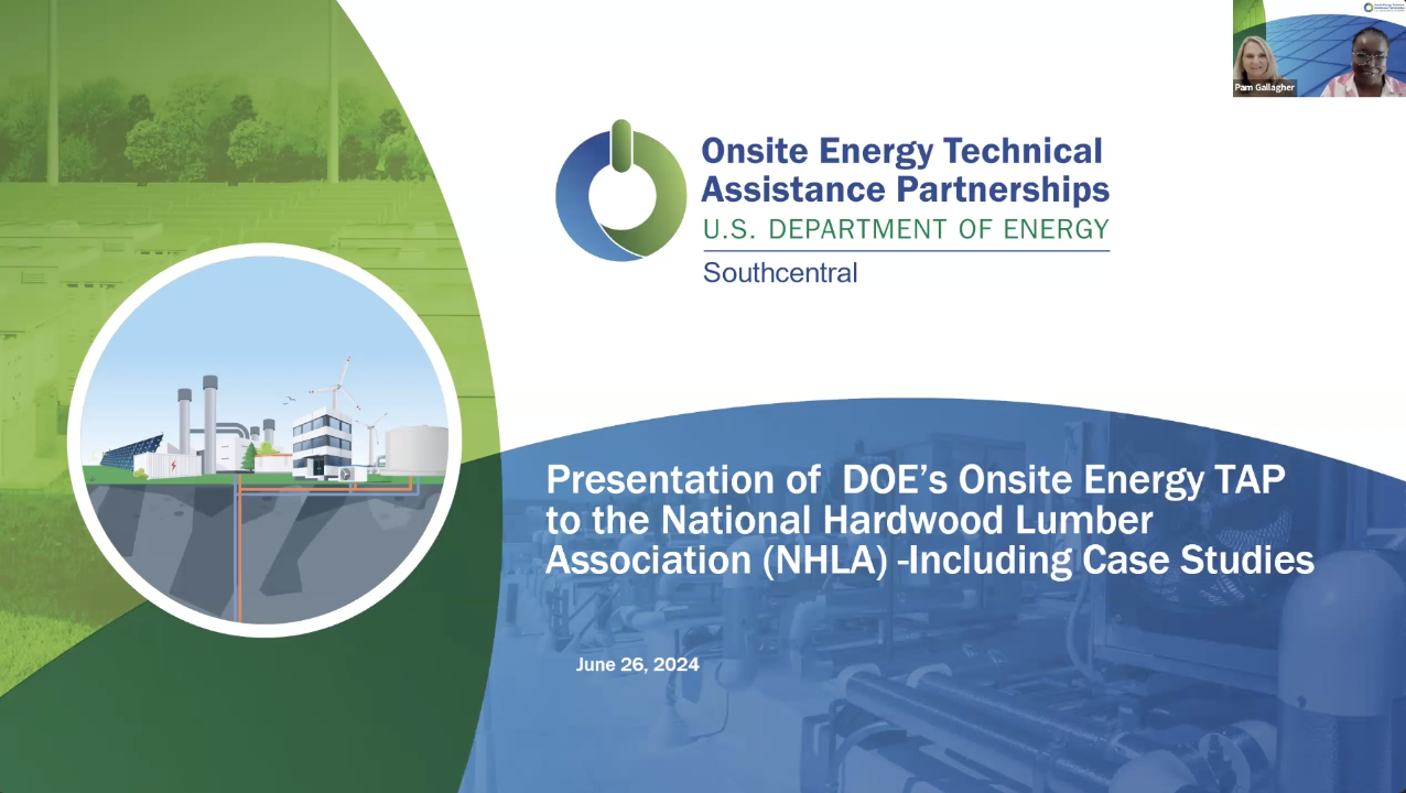 Webinar - Onsite Energy Technical Assistance Partnership